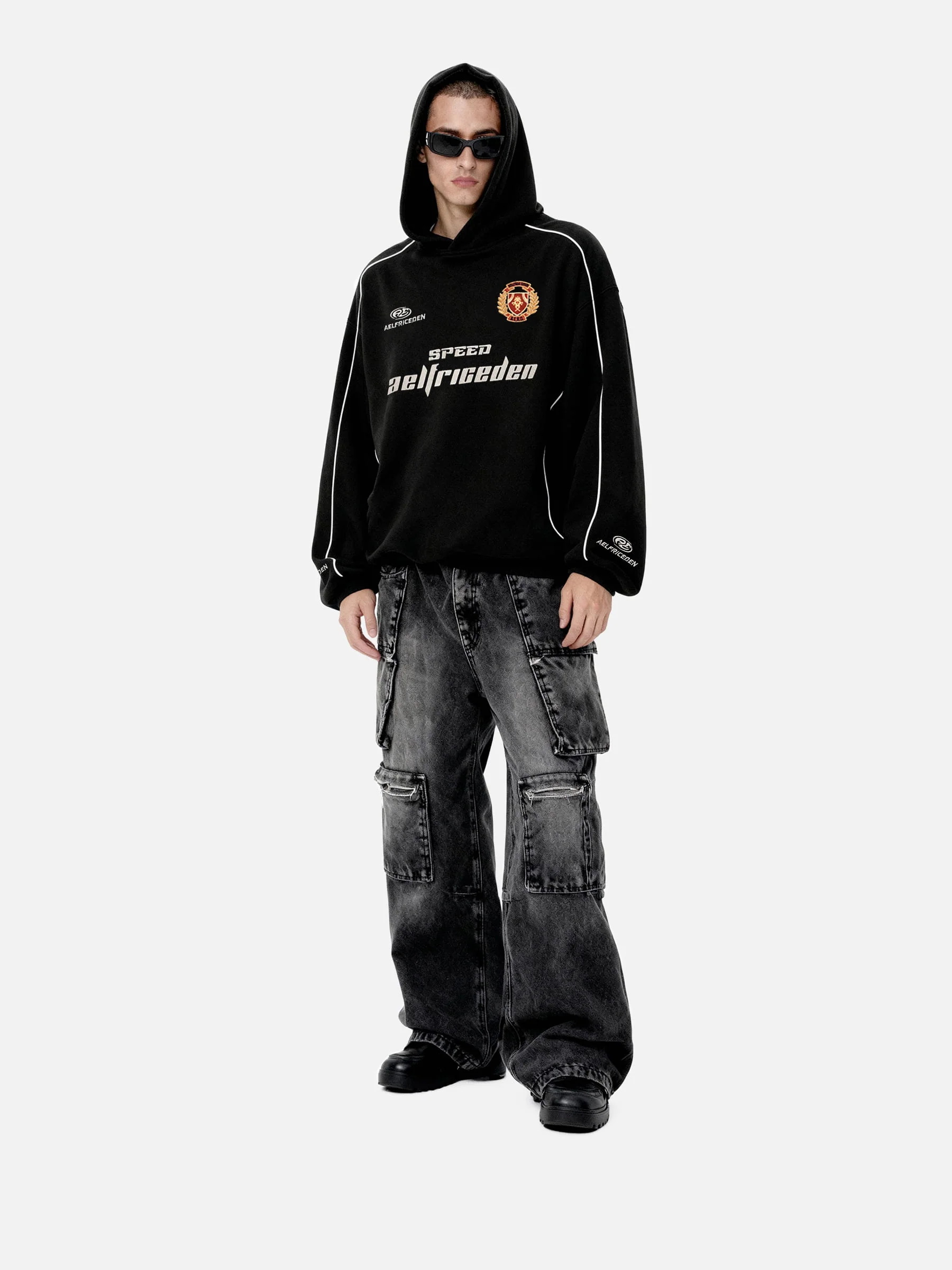 Aelfric Eden Oversized Applique 77 Pullover Hoodie - Image 4