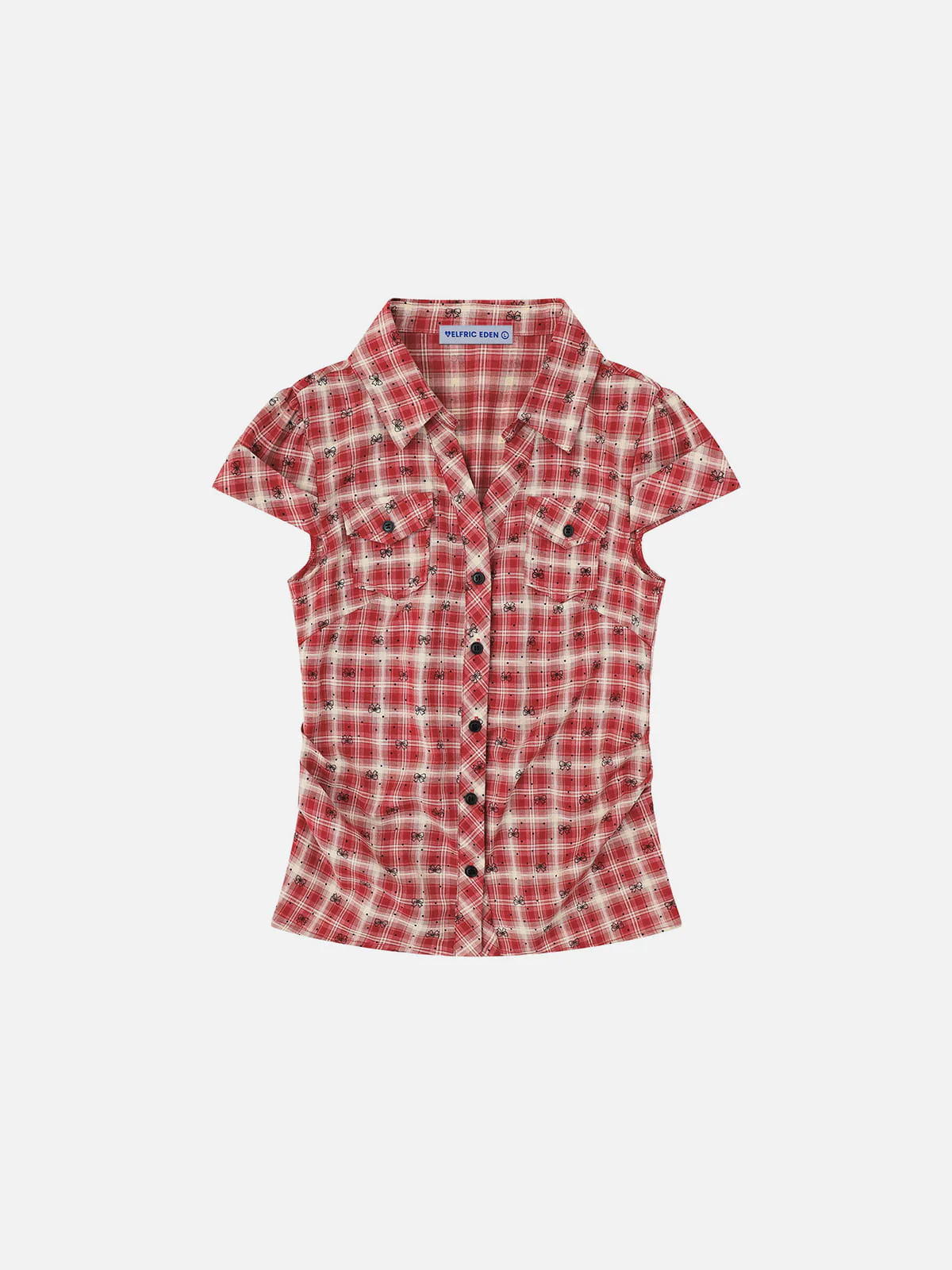 Aelfric Eden Bow Plaid Short Sleeve Shirt