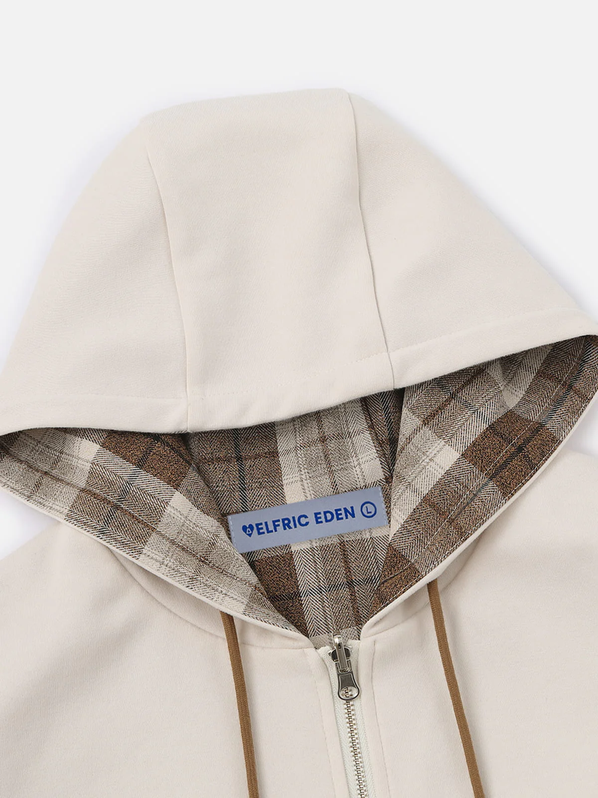 Aelfric Eden Boxy Reversible Plaid Zip Up Hoodie - Image 11