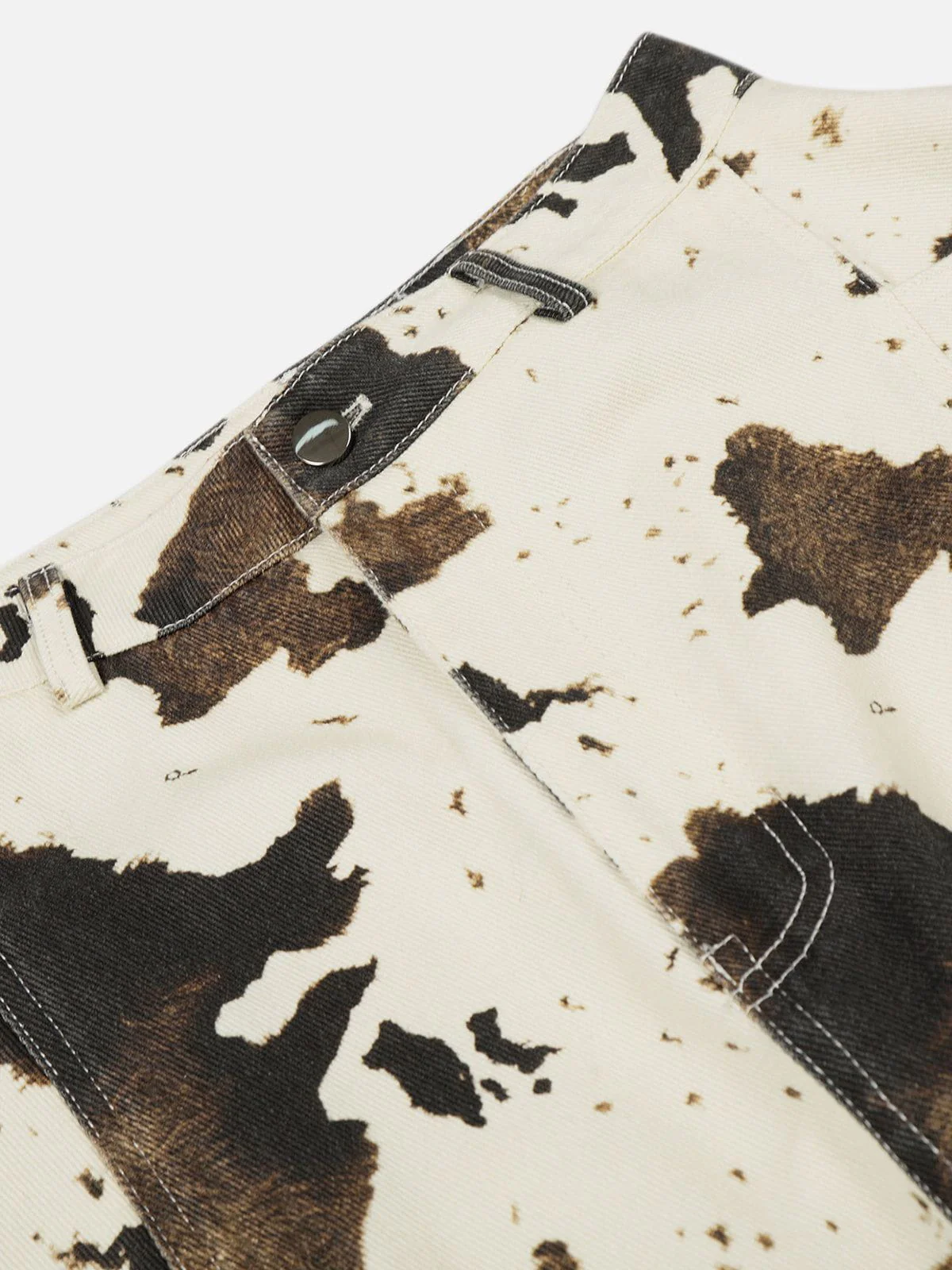 Aelfric Eden Cow Pattern Baggy Barrel Jeans - Image 3