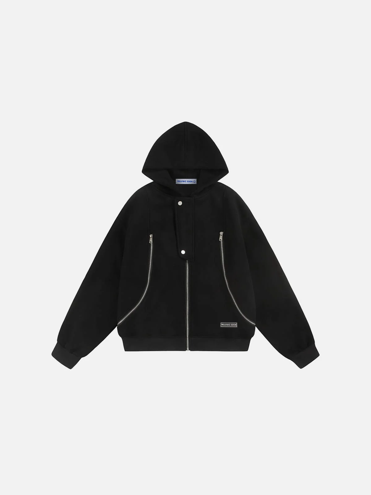 Aelfric Eden Boxy Curved Zip Up Hoodie - Image 2