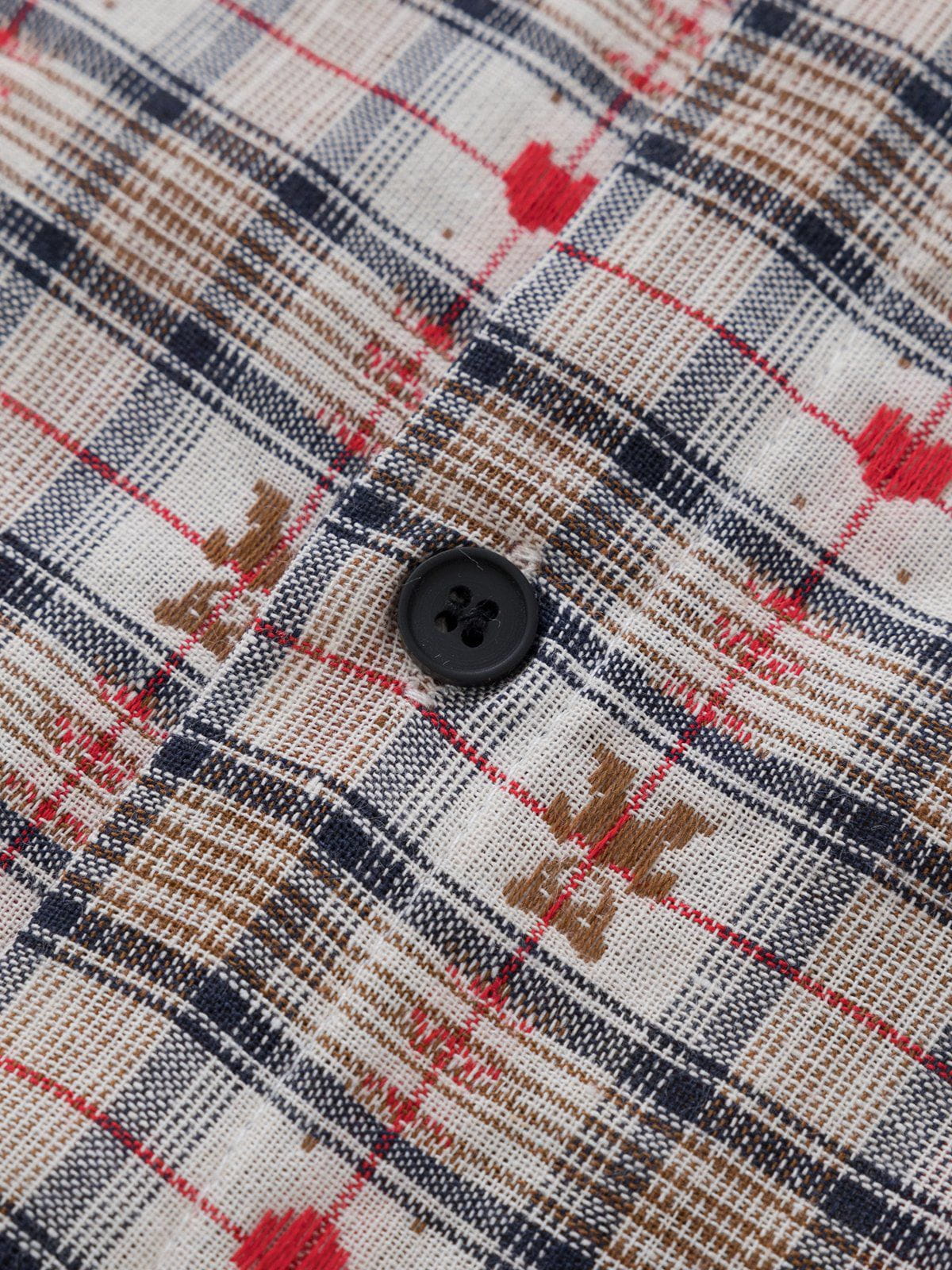 Aelfric Eden Crochet Heart Pocket Plaid Shirt - Image 8