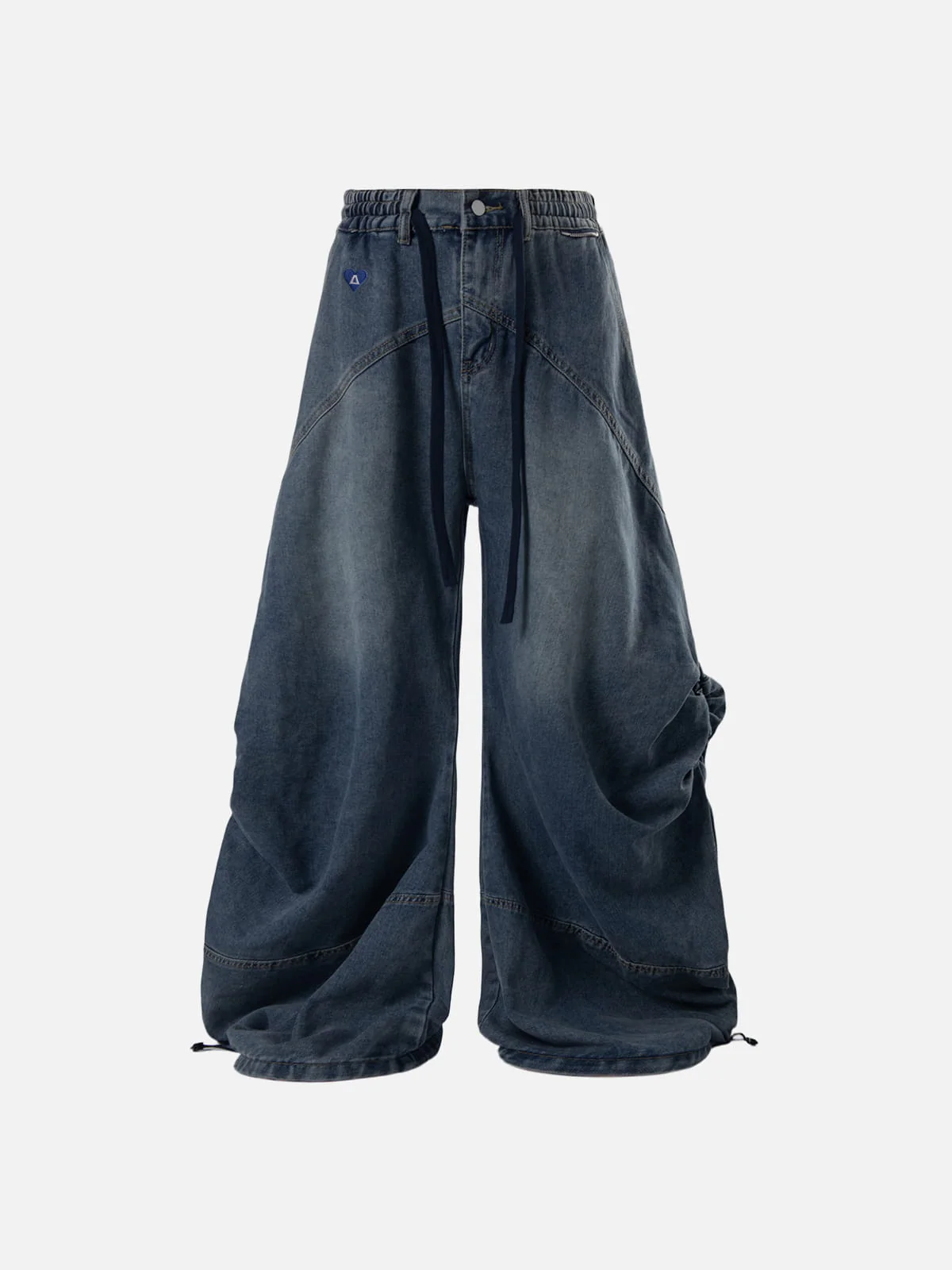 Aelfric Eden Detachable Plaid Layer Baggy Jeans - Image 5