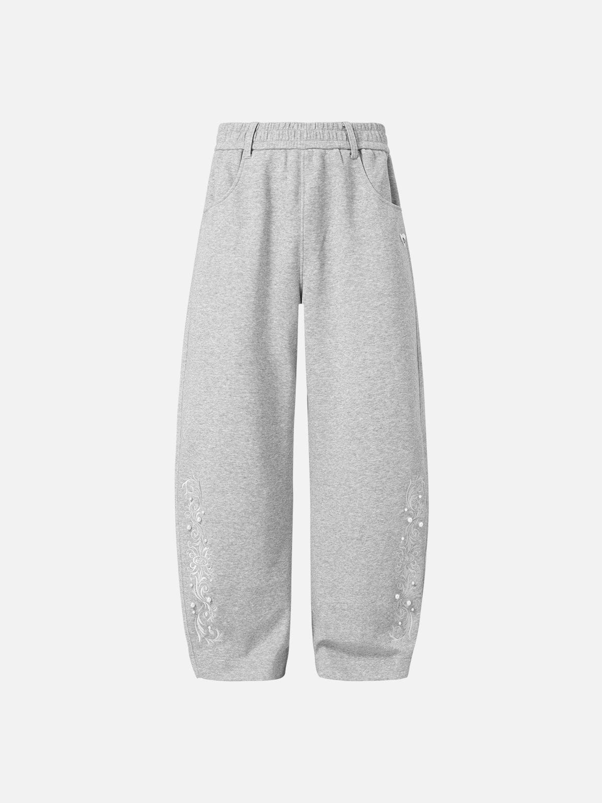 Aelfric Eden Embroidered Pearl Baggy Barrel Sweatpants - Image 4