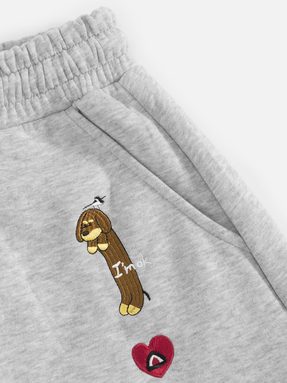 Aelfric Eden Embroidery Dog Baggy Barrel Sweatpants - Image 11