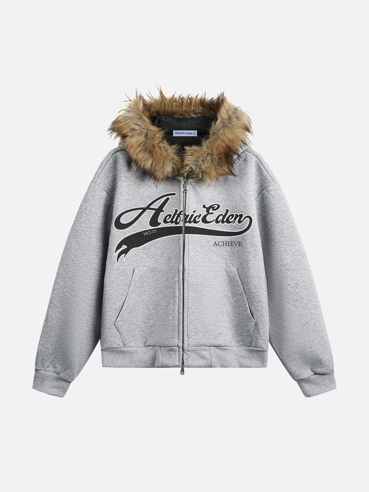 Aelfric Eden Boxy Faux Fur Collar Hoodie - Image 2