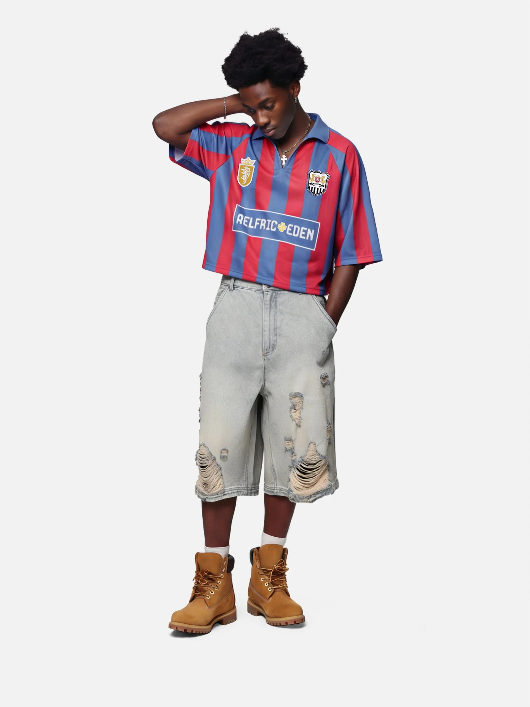 Aelfric Eden Boxy Football Jersey Tee - Image 4