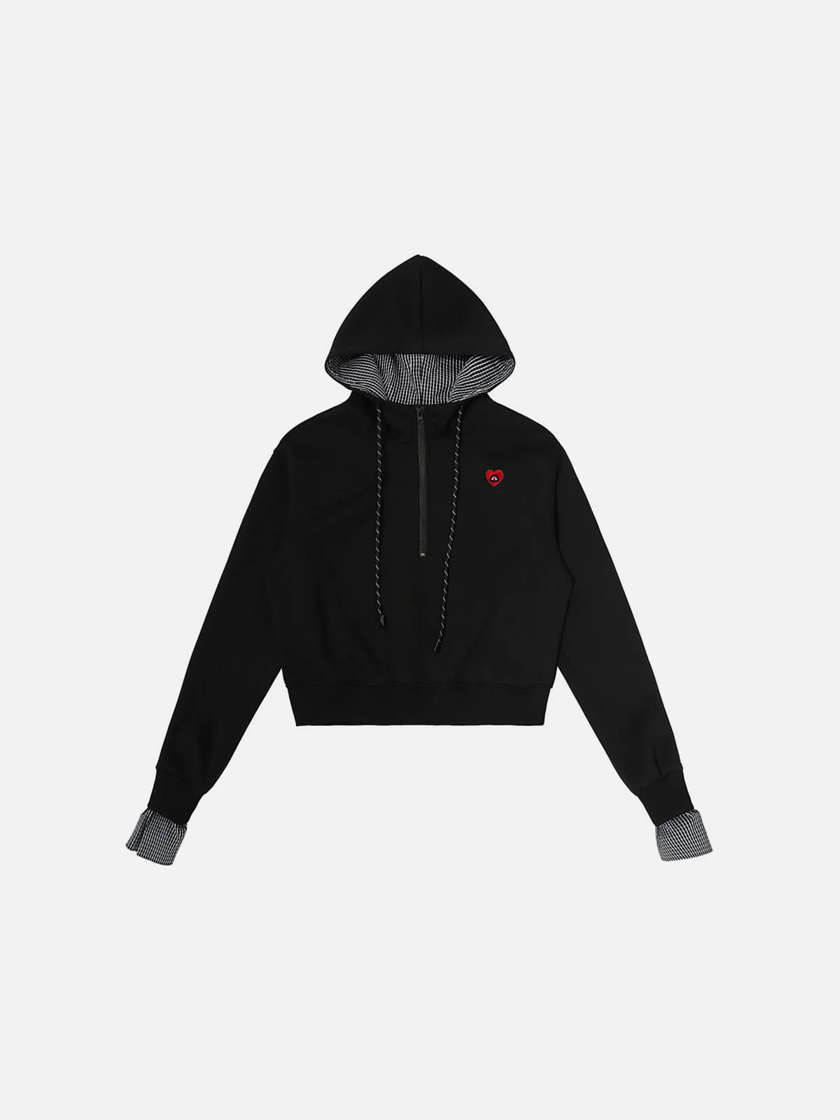 Aelfric Eden Layered Half Zip Pullover Hoodie - Image 4