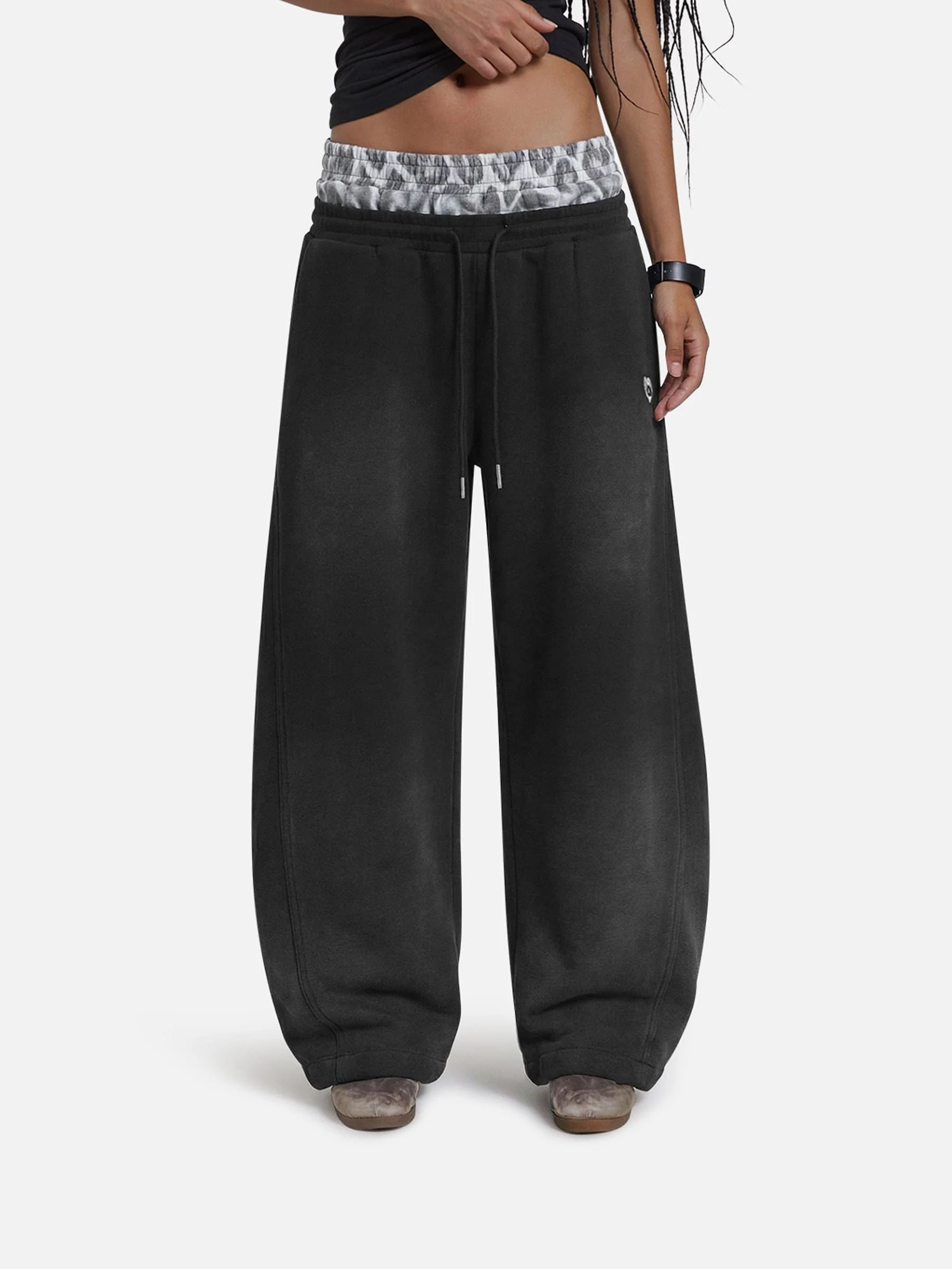 Aelfric Eden Leopard Double Waist Baggy Sweatpants - Image 4