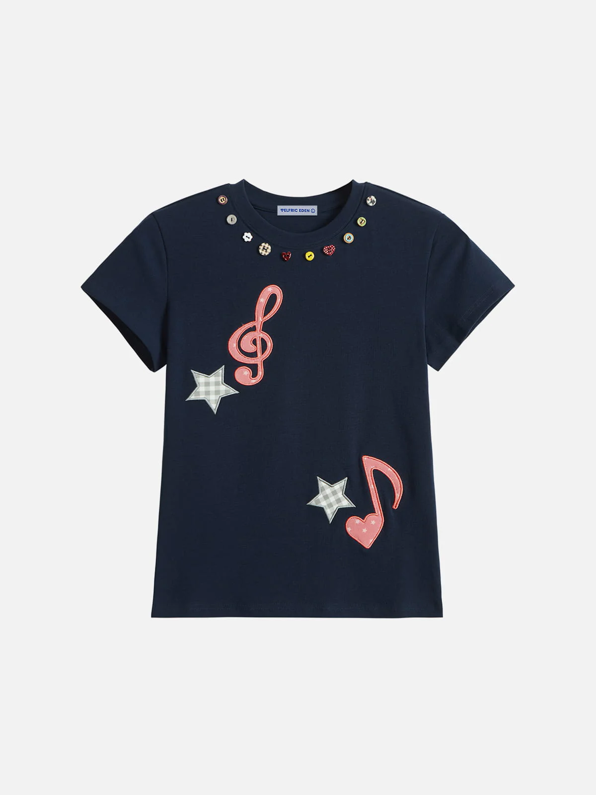 Aelfric Eden Music Note Embroidery Tee - Image 2