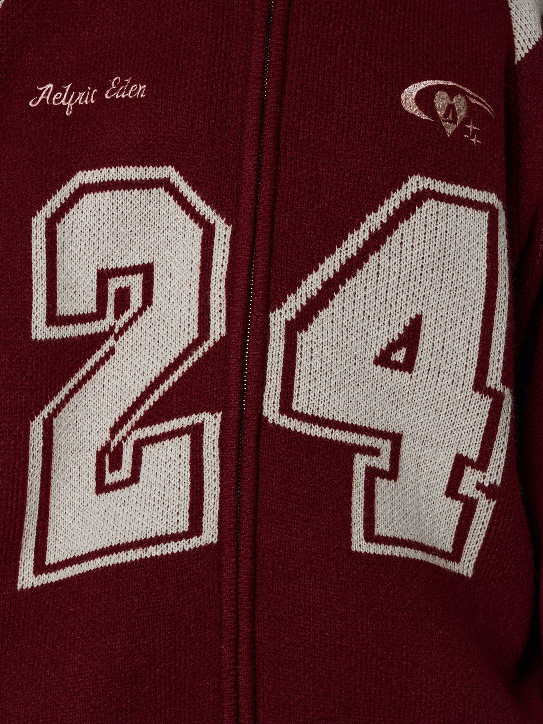 Aelfric Eden 24 Jacquard Zip Up Cardigan - Image 10