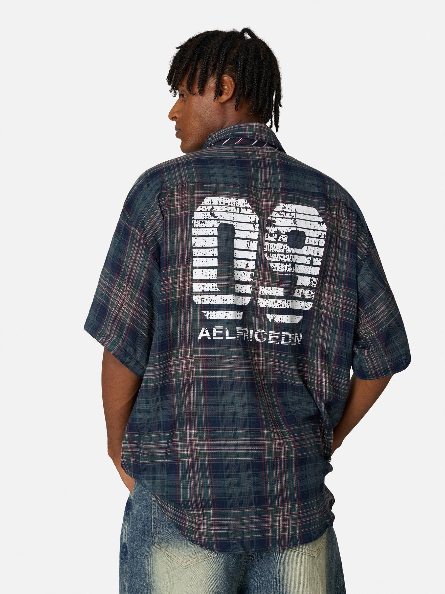 Aelfric Eden Plaid Tie 09  Graphic Shirt - Image 3