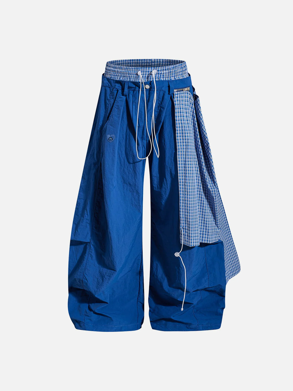 Aelfric Eden Plaid Panel Baggy Barrel Pants - Image 4