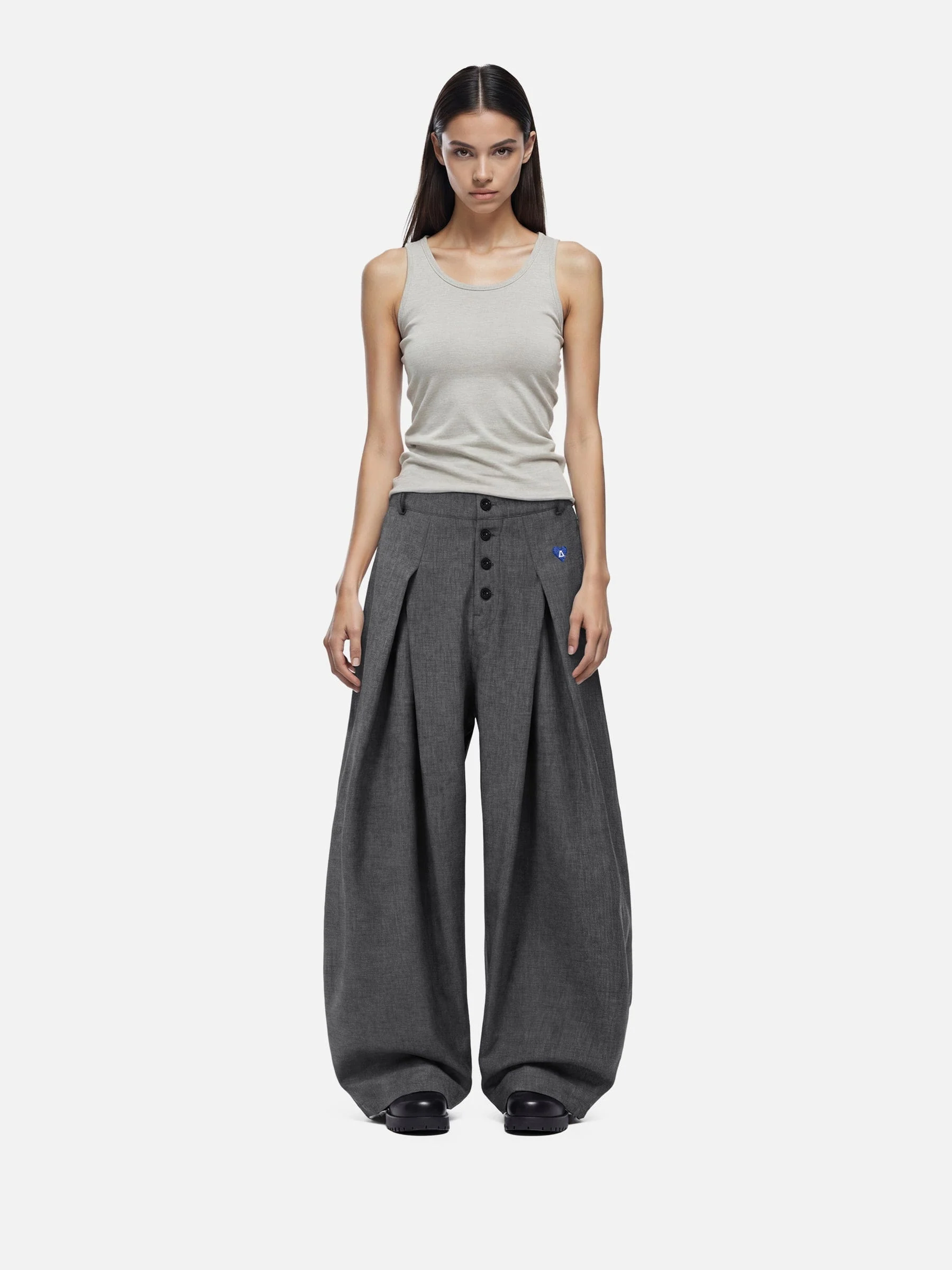 Aelfric Eden Pleated Baggy Barrel Pants - Image 5