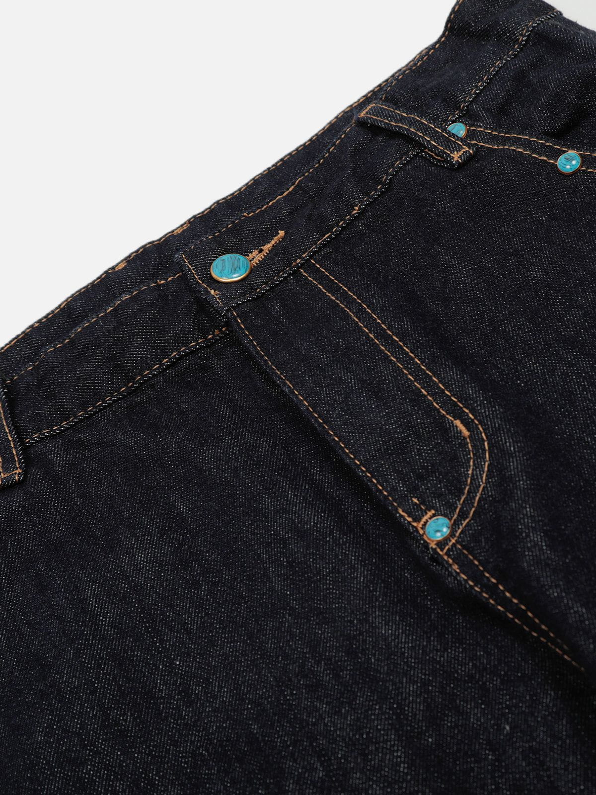 Aelfric Eden Baggy Barrel Rivet Raw Jeans - Image 9