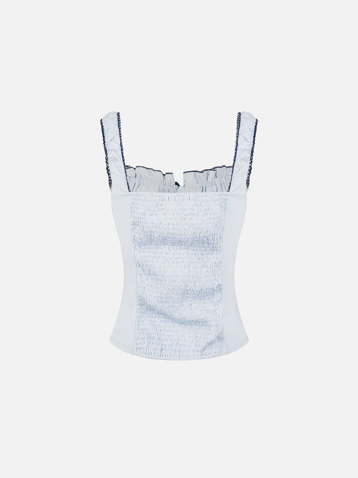 Aelfric Eden Ruched Lace-Up Tank Top - Image 2