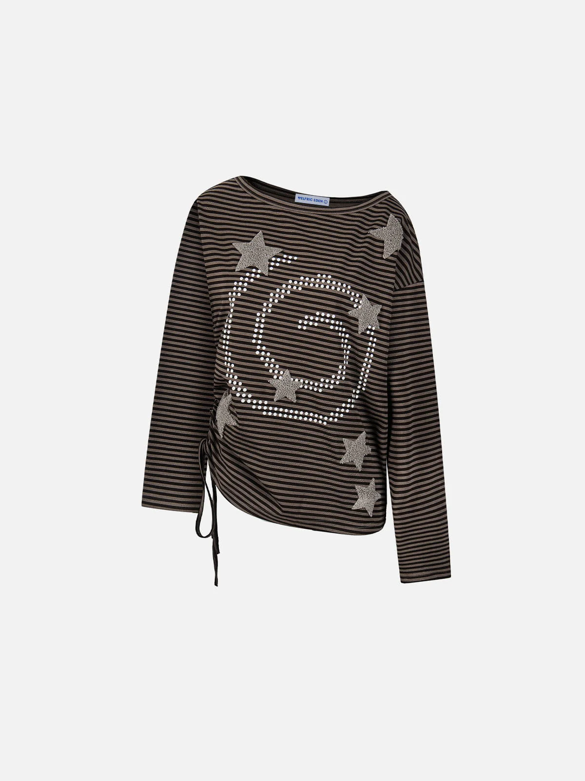 Aelfric Eden Star Patch Stripe Long Sleeve Tee - Image 3