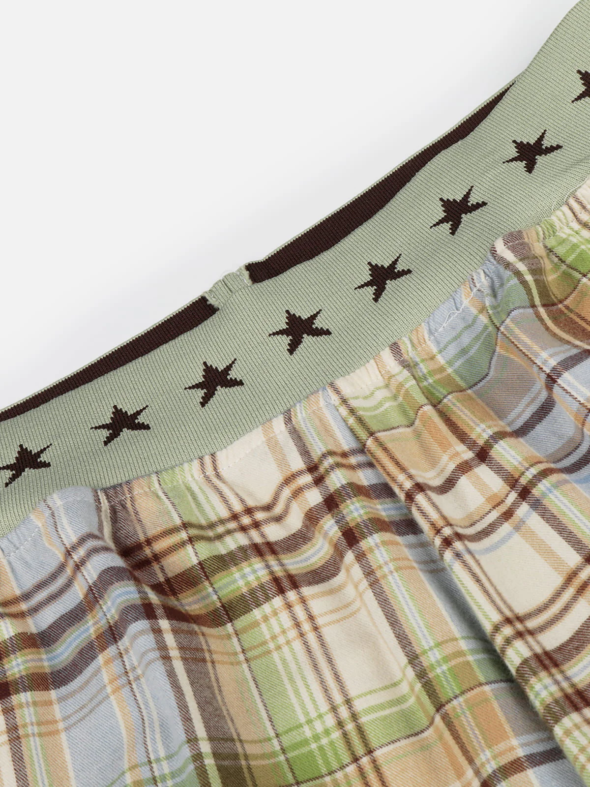 Aelfric Eden Star Waist Plaid Baggy Barrel Pants - Image 5