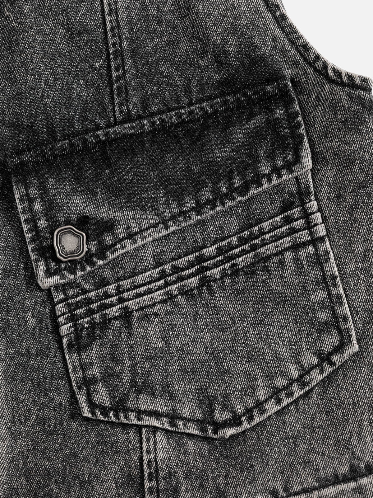 Aelfric Eden Super Boxy Fireman Clasp Denim Vest - Image 11
