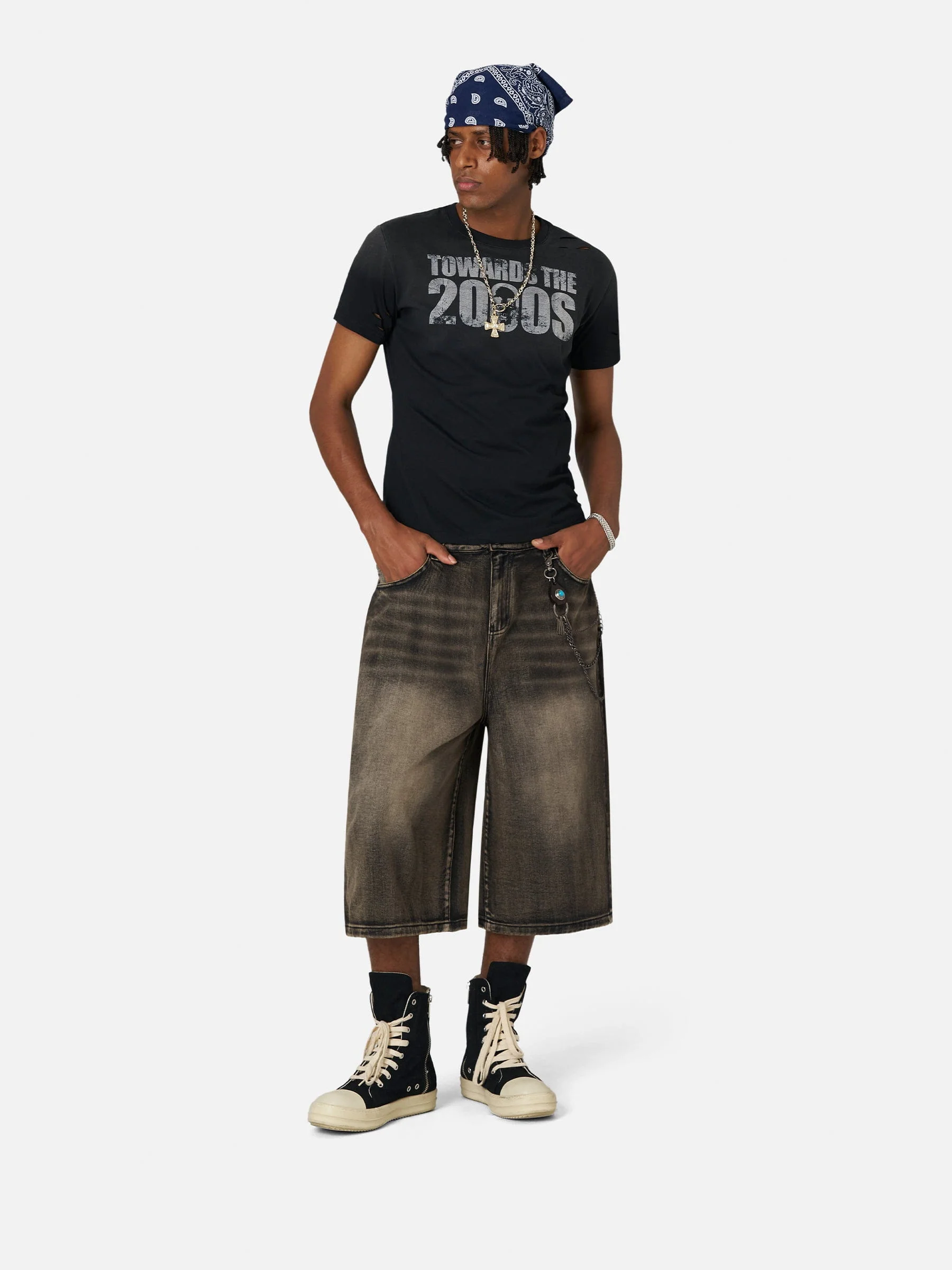 Aelfric Eden Vintage Washed Longline Jorts - Image 6