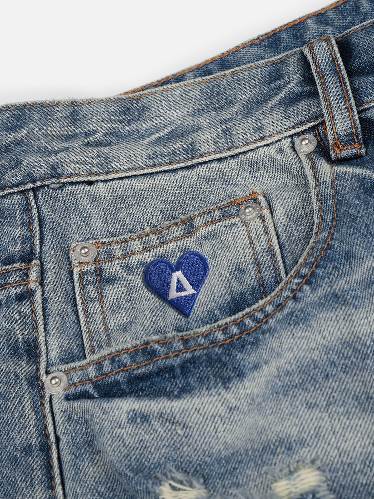 Aelfric Eden Washed Distressed Jeans - Image 4