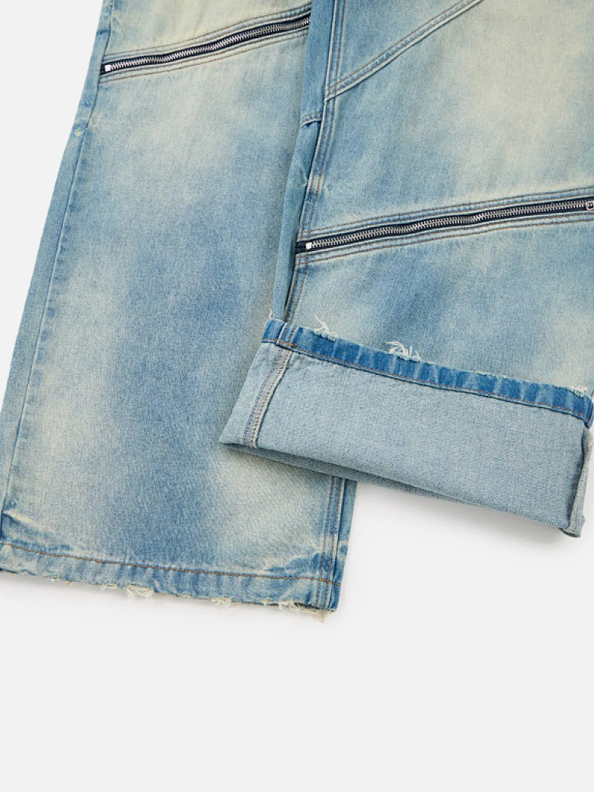 Aelfric Eden Washed Zip Panel Jeans - Image 4
