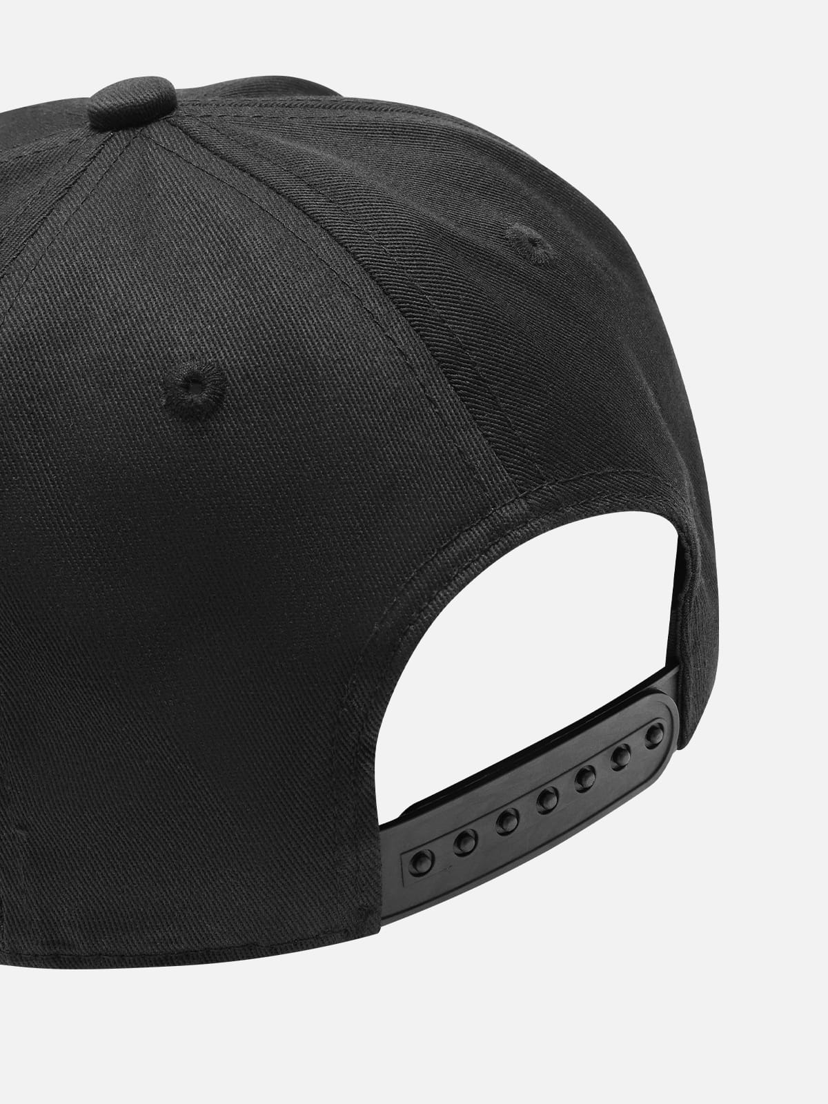 Cross Embroidered Structured Snapback Cap - Image 5